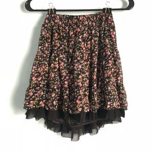 Flowy floral skirt